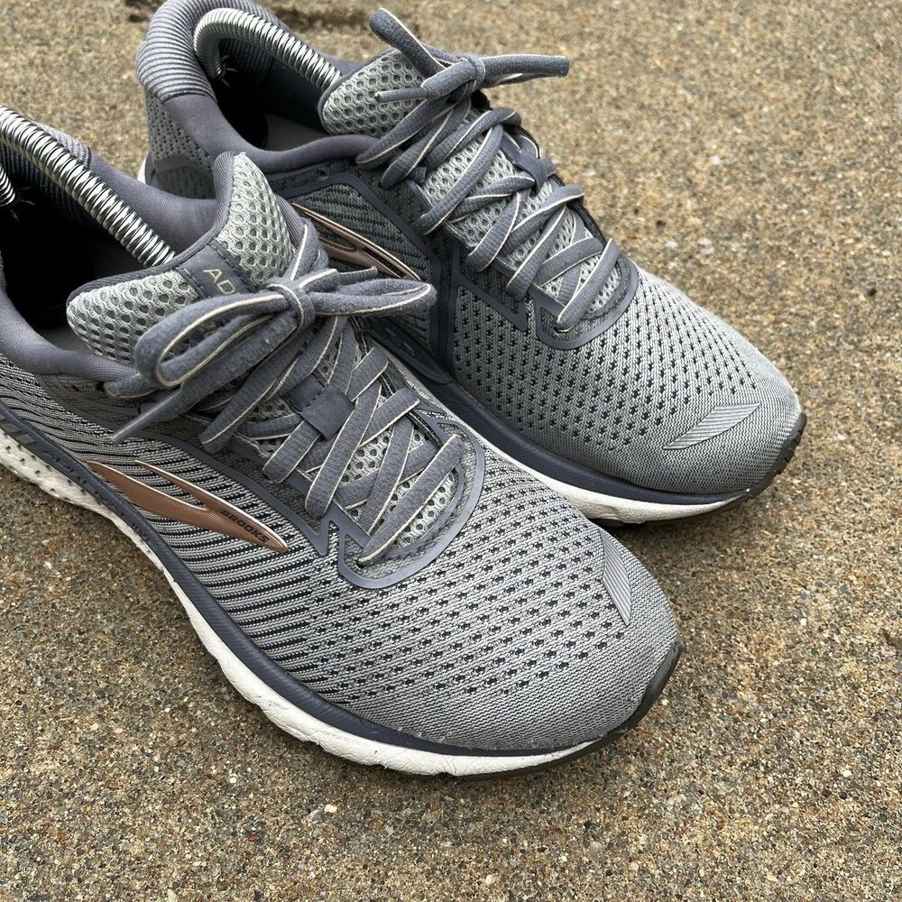 Brooks Womens Size 8 B Adrenaline GTS 20 1202961B073 Gray Running Sneakers - Picture 4 of 14